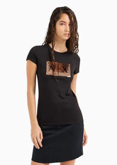 T-Shirt Women Black Armani Exchange Camiseta